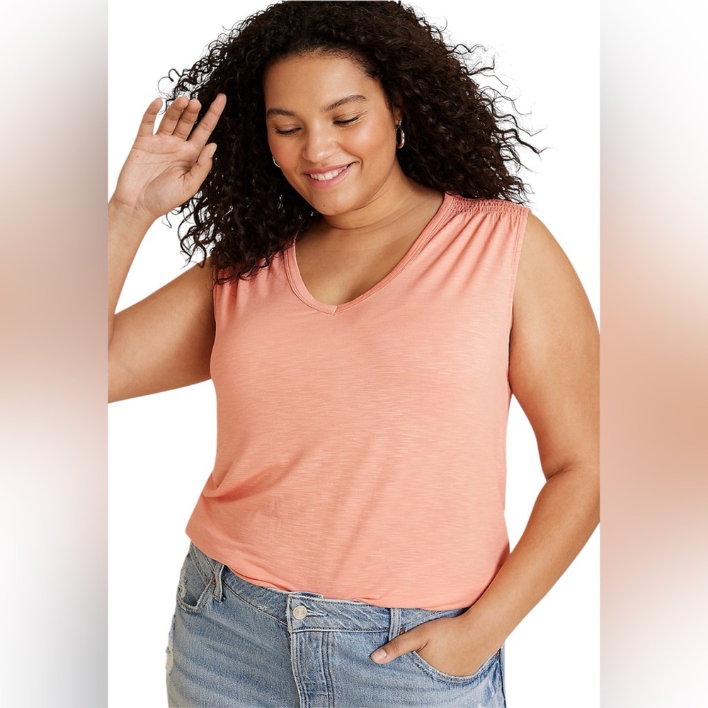 Maurices Plus Size 24/7 Morgan V Neck Tank Top 4X NWOT
